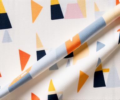 Tessuto di cotone con stampa geometrica moderna